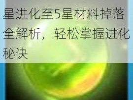 欢乐西游进化攻略：4星进化至5星材料掉落全解析，轻松掌握进化秘诀