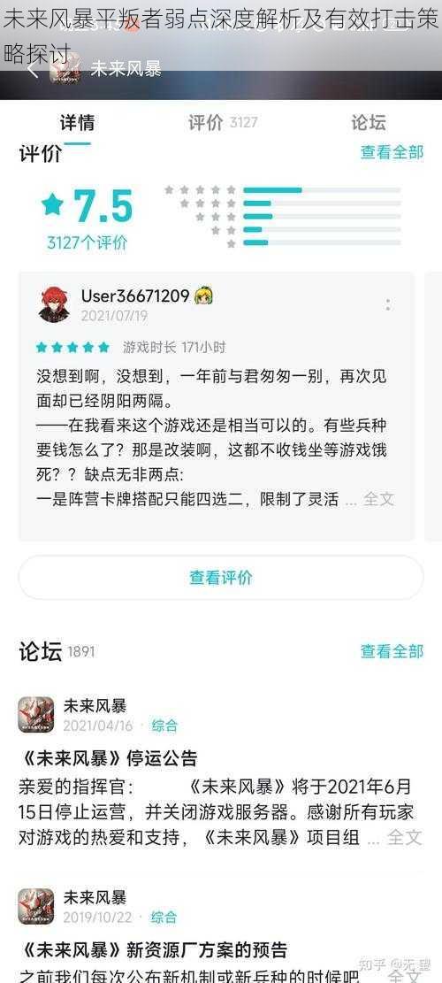 未来风暴平叛者弱点深度解析及有效打击策略探讨