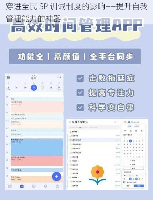 穿进全民 SP 训诫制度的影响——提升自我管理能力的神器