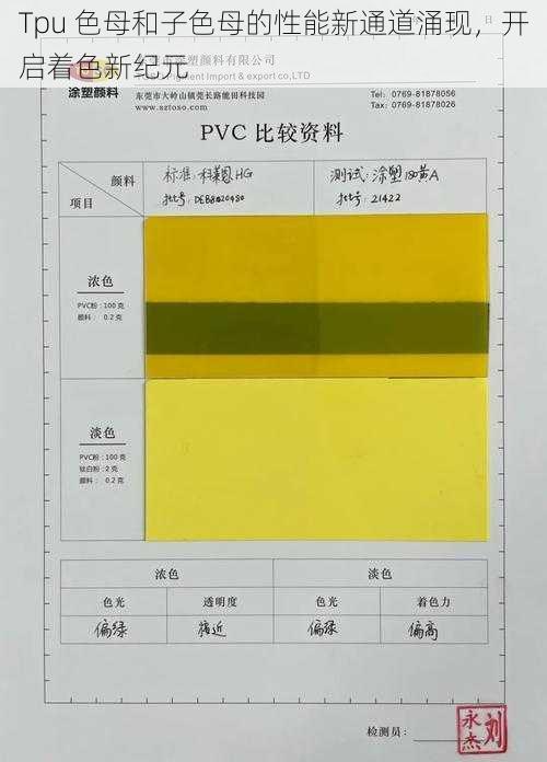 Tpu 色母和子色母的性能新通道涌现，开启着色新纪元