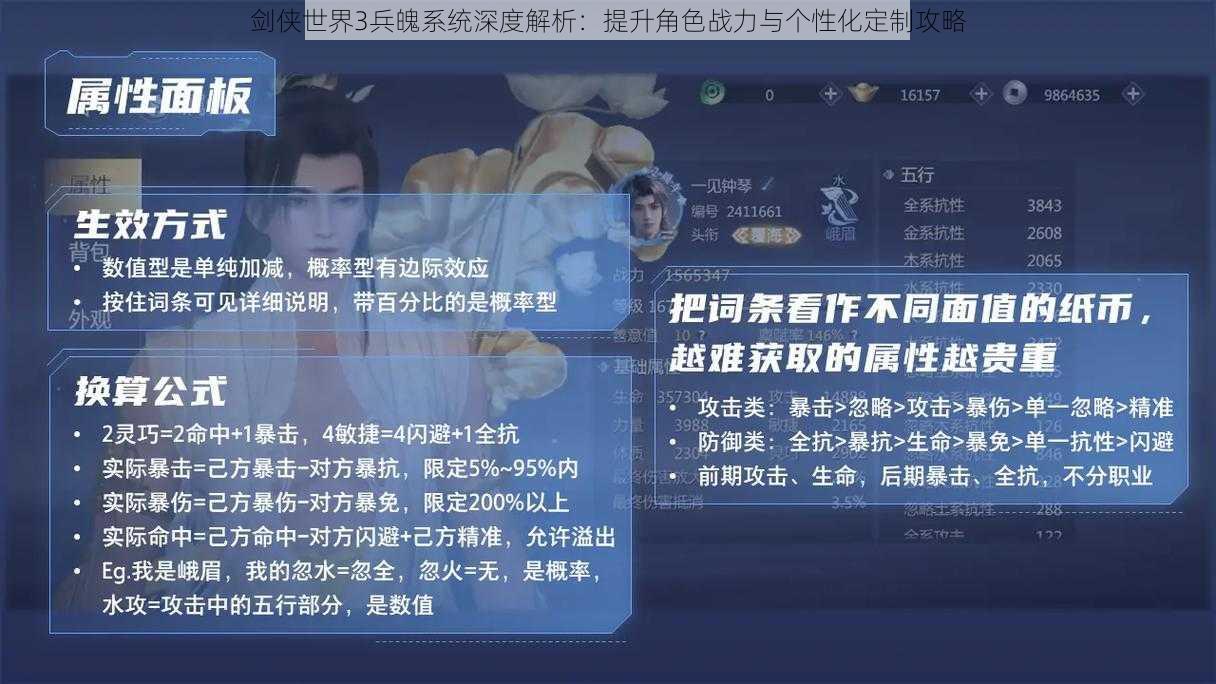 剑侠世界3兵魄系统深度解析：提升角色战力与个性化定制攻略