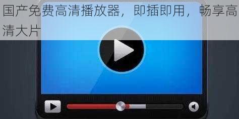 国产免费高清播放器，即插即用，畅享高清大片